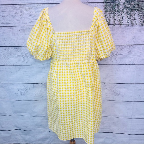 Old Navy Yellow Gingham Mini Dress - Picture 7 of 10